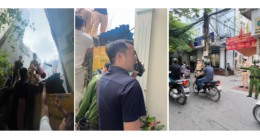 Đội CSGT-TT Công an quận Hồng Bàng : Kịp thời dập tắt đám cháy nhà dân tại ngõ 45, phố Lê Đại Hành